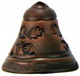 Bell with oak acorns brown G5 - 1